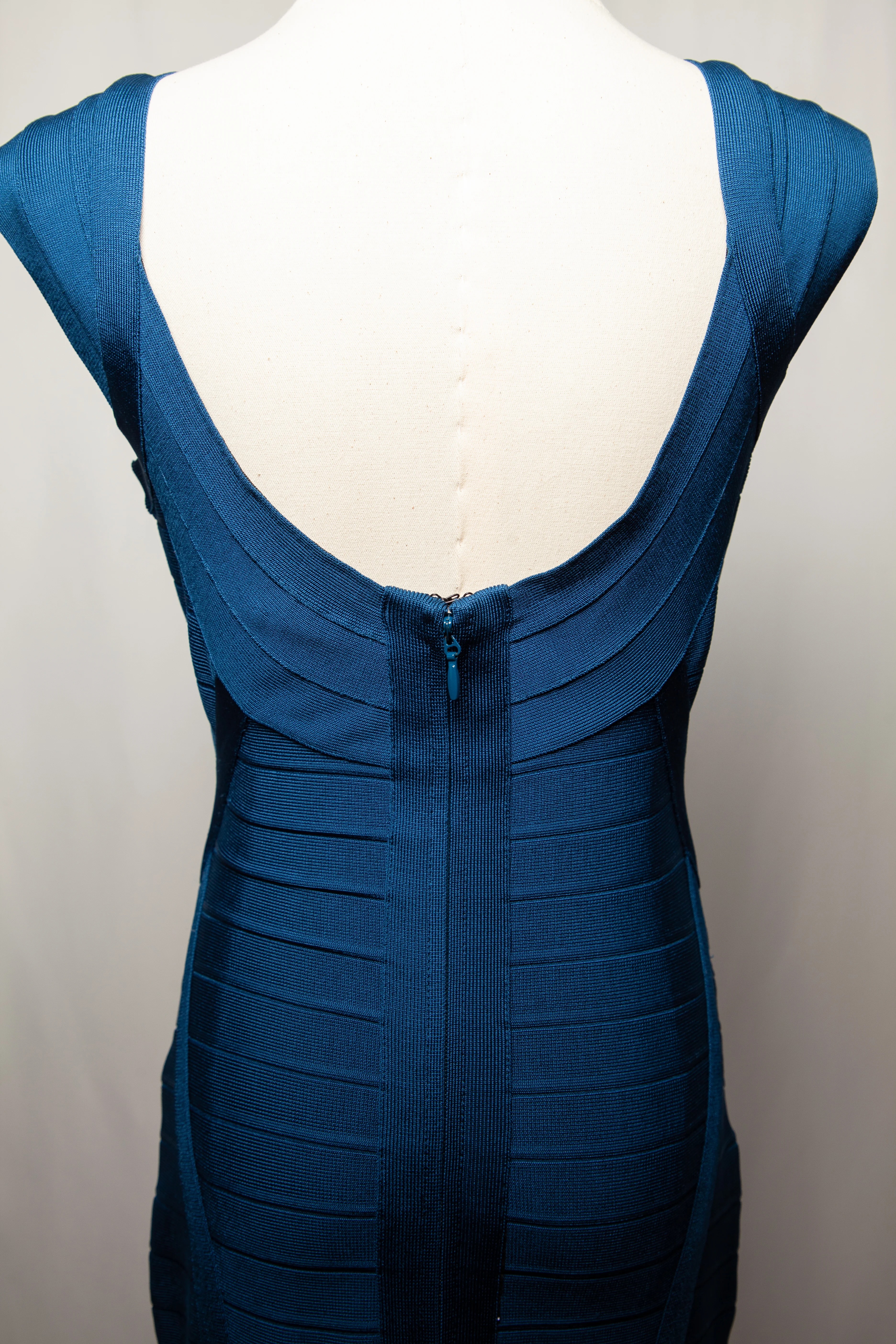 Herve Leger Blue Polyester Dress — 3