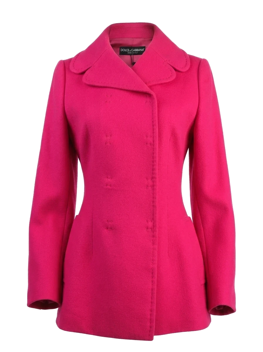 Dolce Gabbana Pink Wool Coat — 1