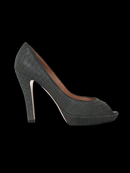 Emporio Armani Green Leather High Heel Pumps