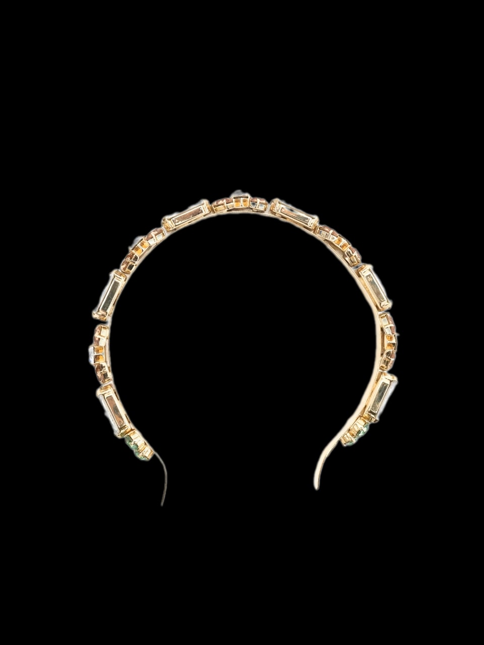 Dolce Gabbana Yellow Metal Headband — 1