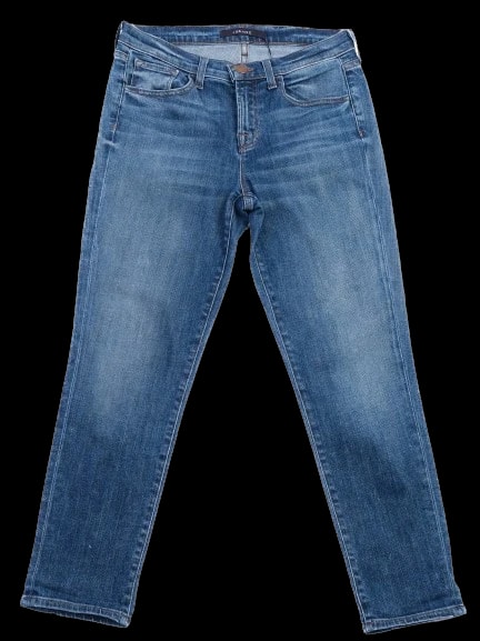 J Brand Blue Cotton Mom Jeans — 1