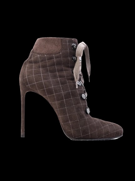 Lesilla Orange Leather Ankle Boots — 1