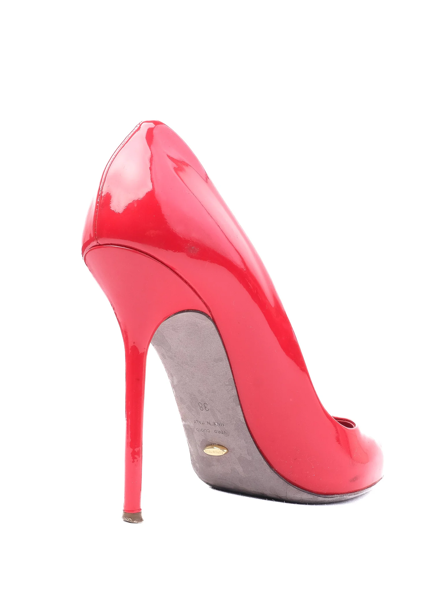 Sergio Rossi Red Leather High Heel Pumps — 3
