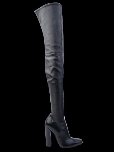 Mila Schon Black Leather Boots — photo 1
