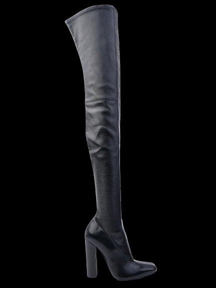 Mila Schon Black Leather Boots — 1