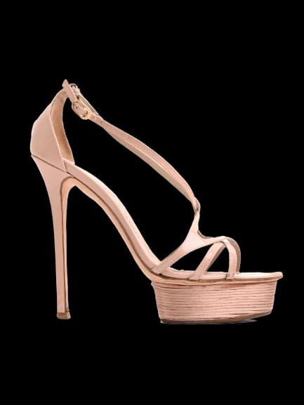 Lesilla Pink Leather High Heel Sandals — photo 1