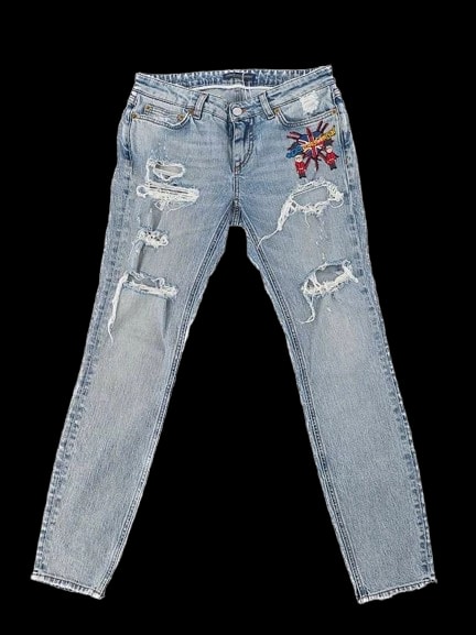 Dolce Gabbana Blue Cotton Skinny Jeans — 1