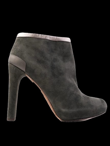 Fendi Gray Leather Boots — 1