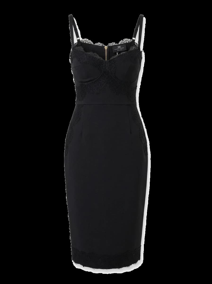 Elisabetta Franchi Black Polyester Casual Dress