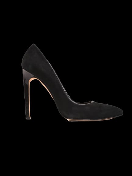 Pier Lucci Black Leather High Heel Pumps