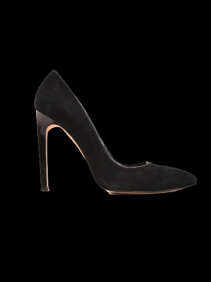 Pier Lucci Black Leather High Heel Pumps — 1
