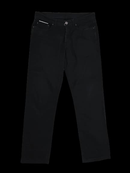 Trussardi Black Cotton Casual Trousers — photo 1