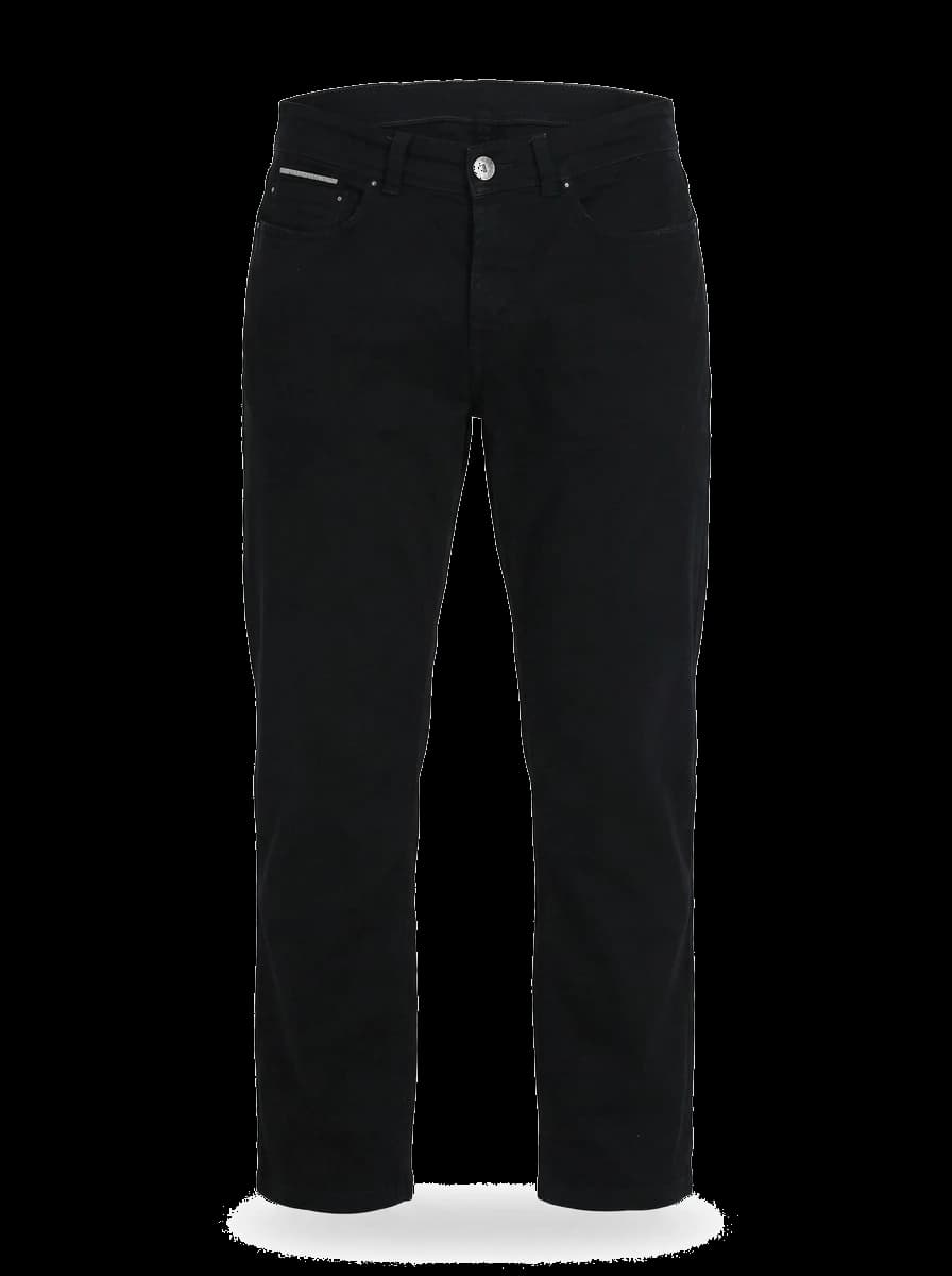 Trussardi Black Cotton Casual Trousers