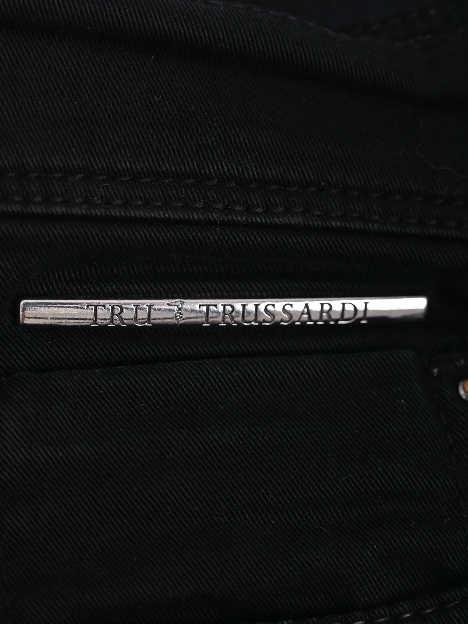 Trussardi Black Cotton Casual Trousers — 3