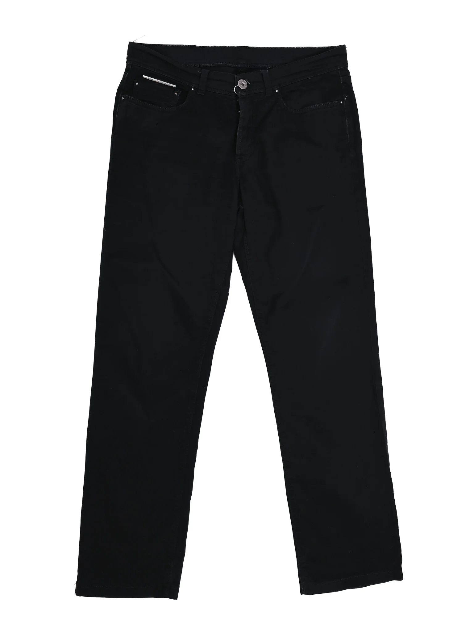 Trussardi Black Cotton Casual Trousers — 2