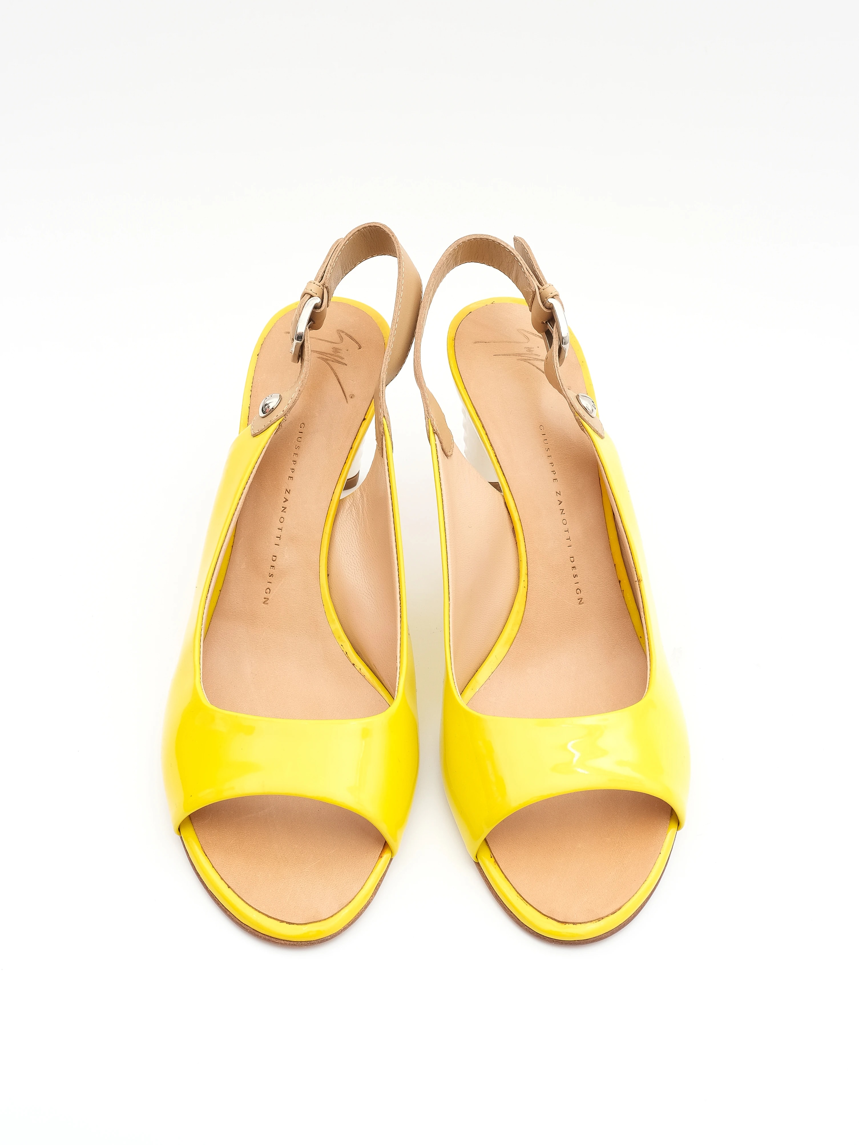 Giuseppe Zanotti Yellow Leather Mules — 2
