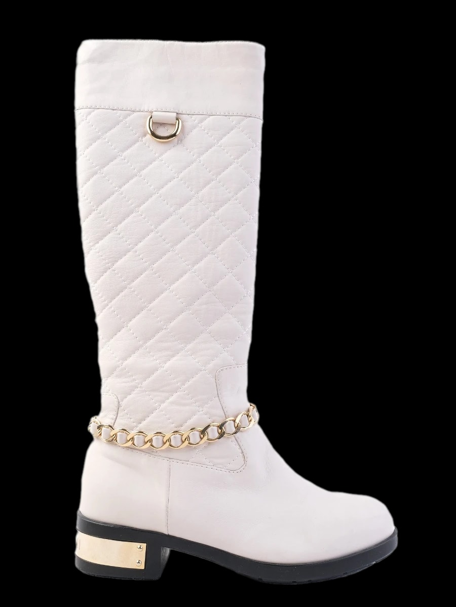 Giovanni Fabiani White Leather Boots — 1