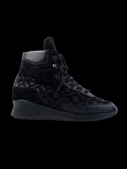 Byblos Black Leather Sneakers — 1