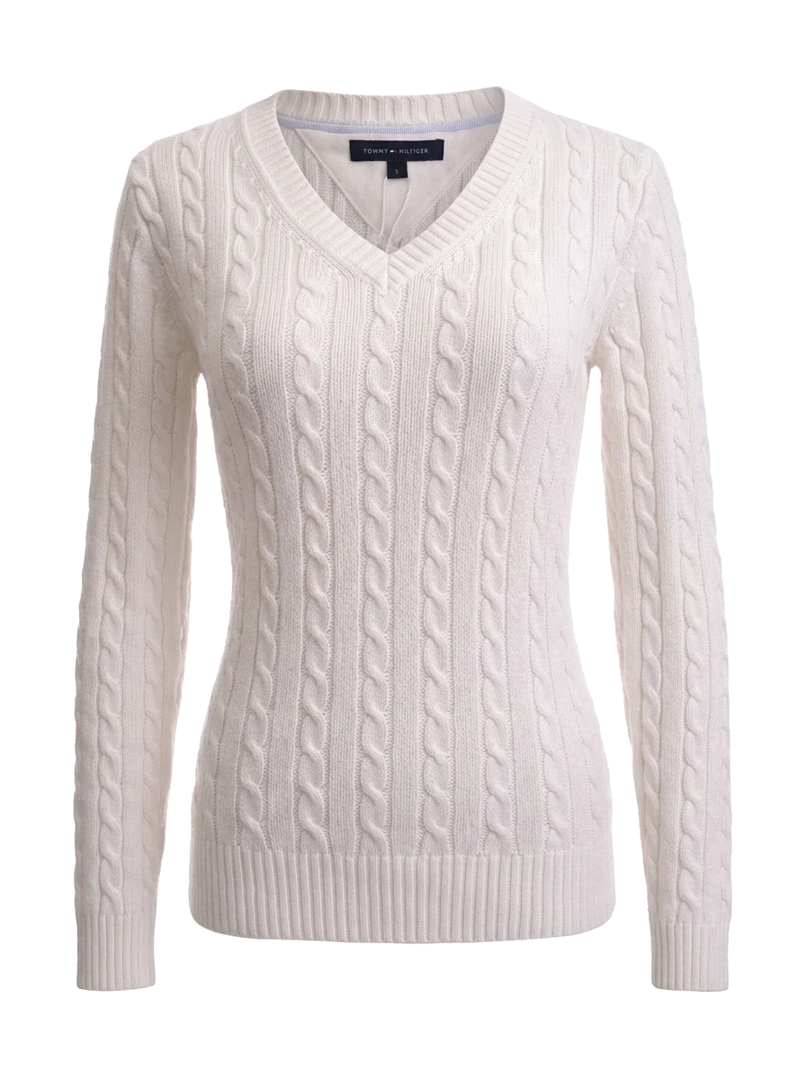 Tommy Hilfiger White Wool Pullover — 1
