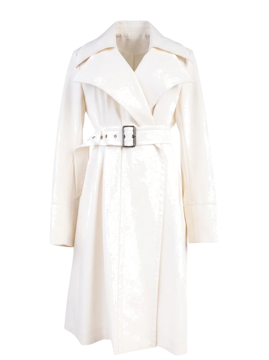 Sportmax White Nylon Coat