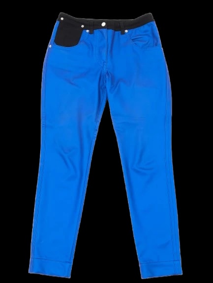 Louis Vuitton Blue Polyester Casual Trousers — 1