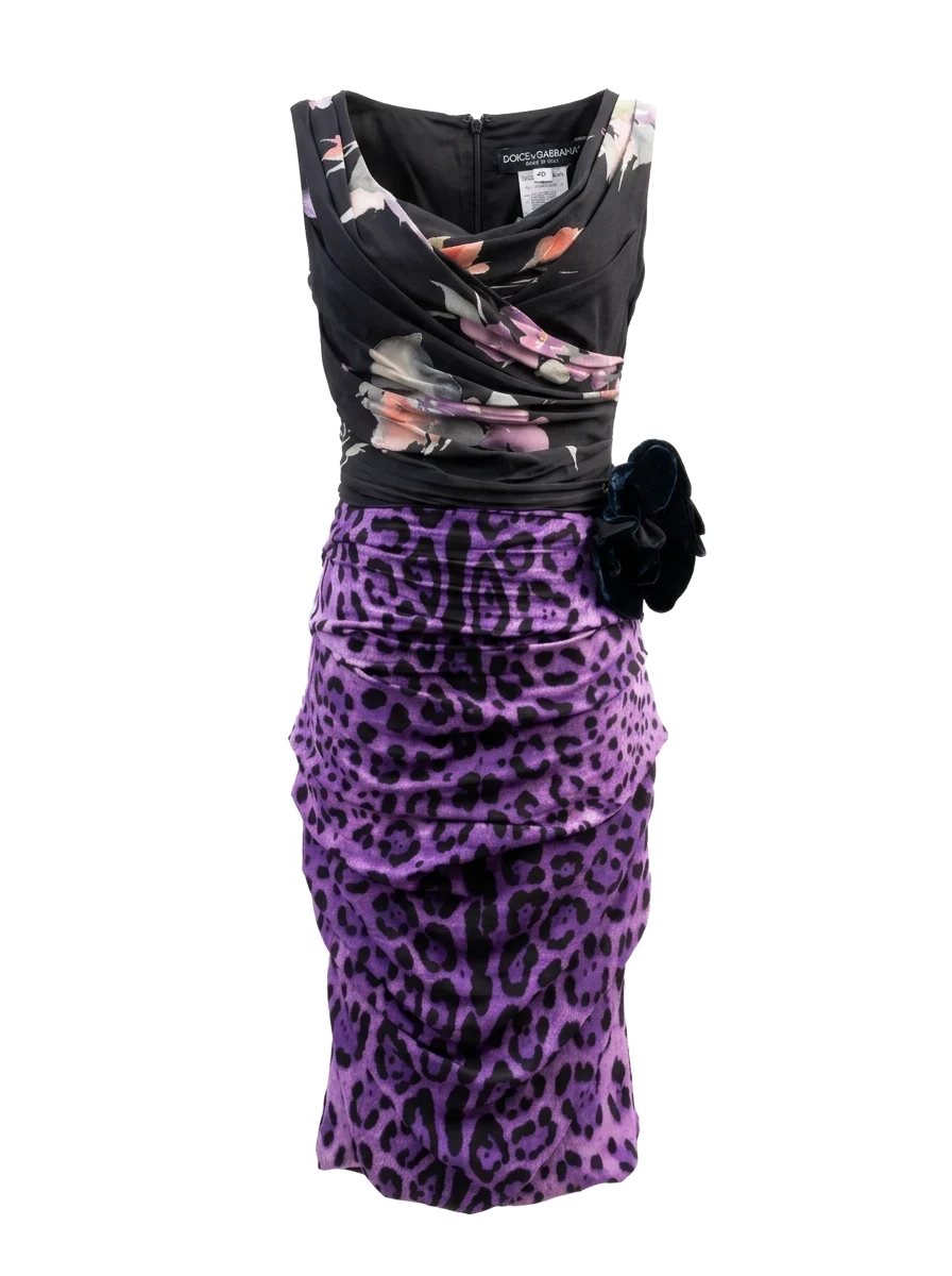 Dolce Gabbana Silk Sleeveless Dress — 1