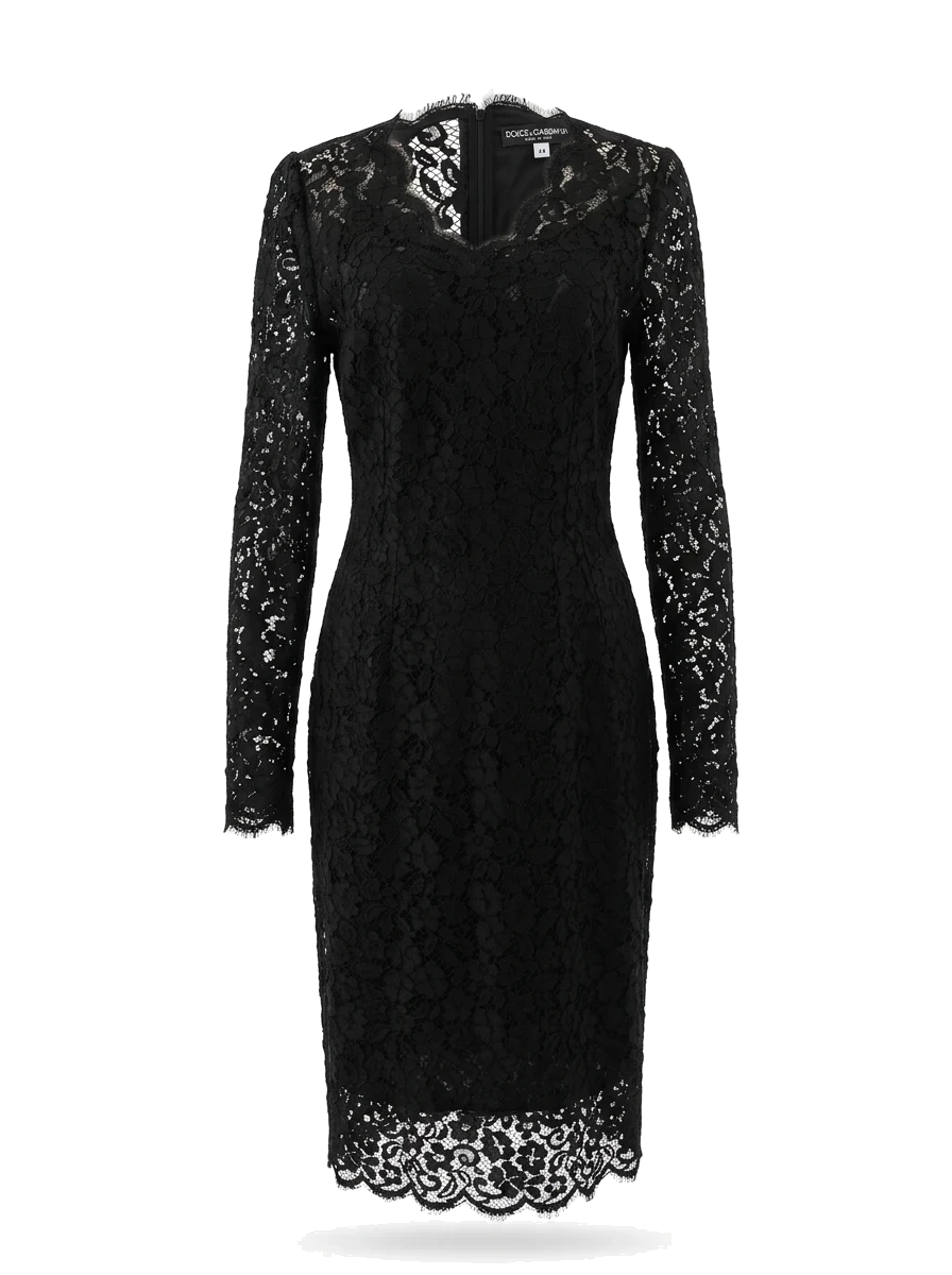 Dolce Gabbana Black Viscose Evening Gown — 1