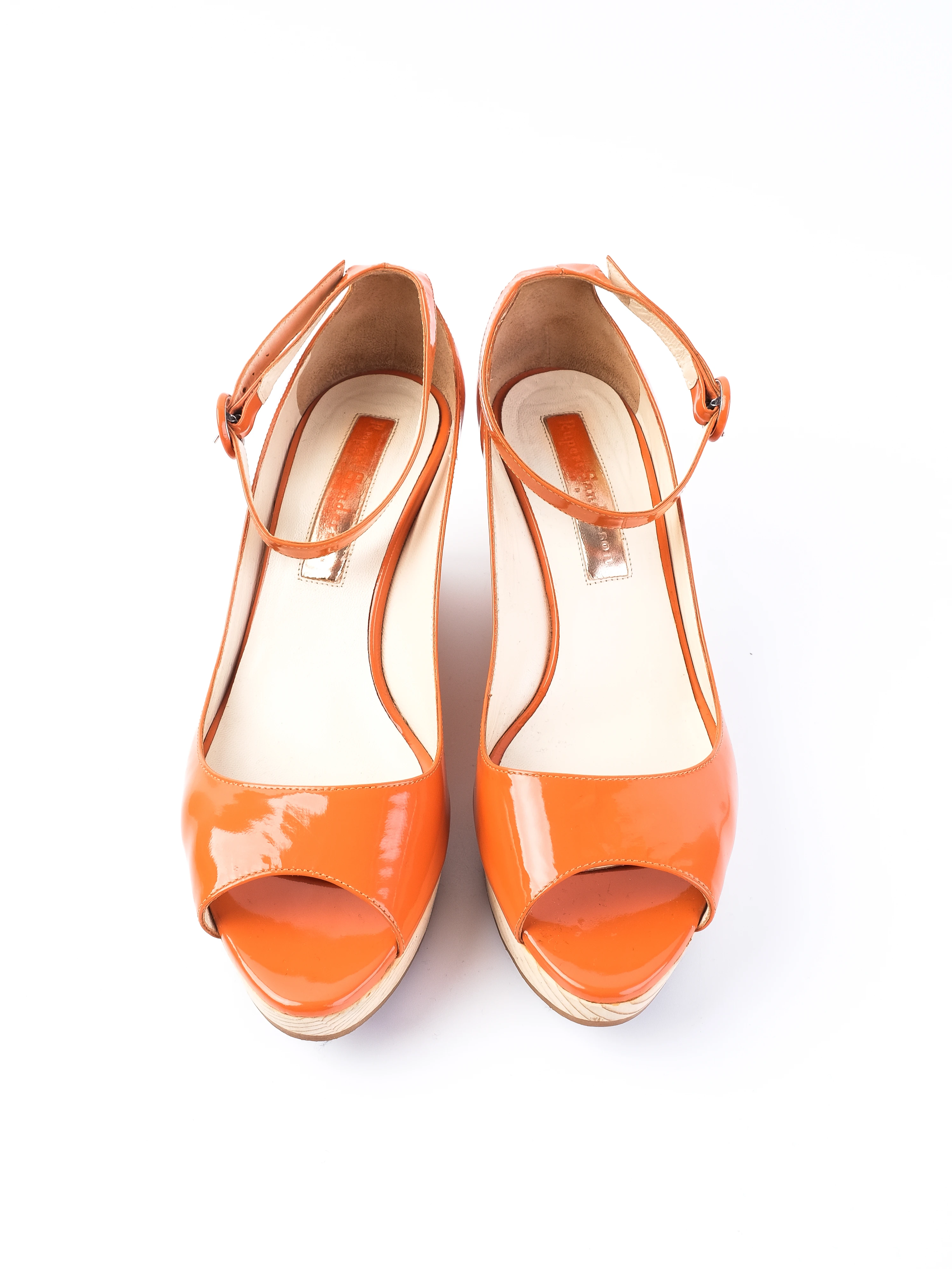 Rupert Sanderson Orange Leather Sandals — 2