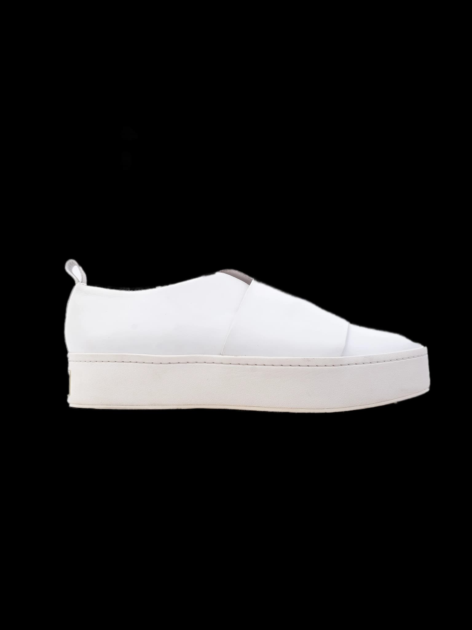 Vince White Leather Canvas Sneakers