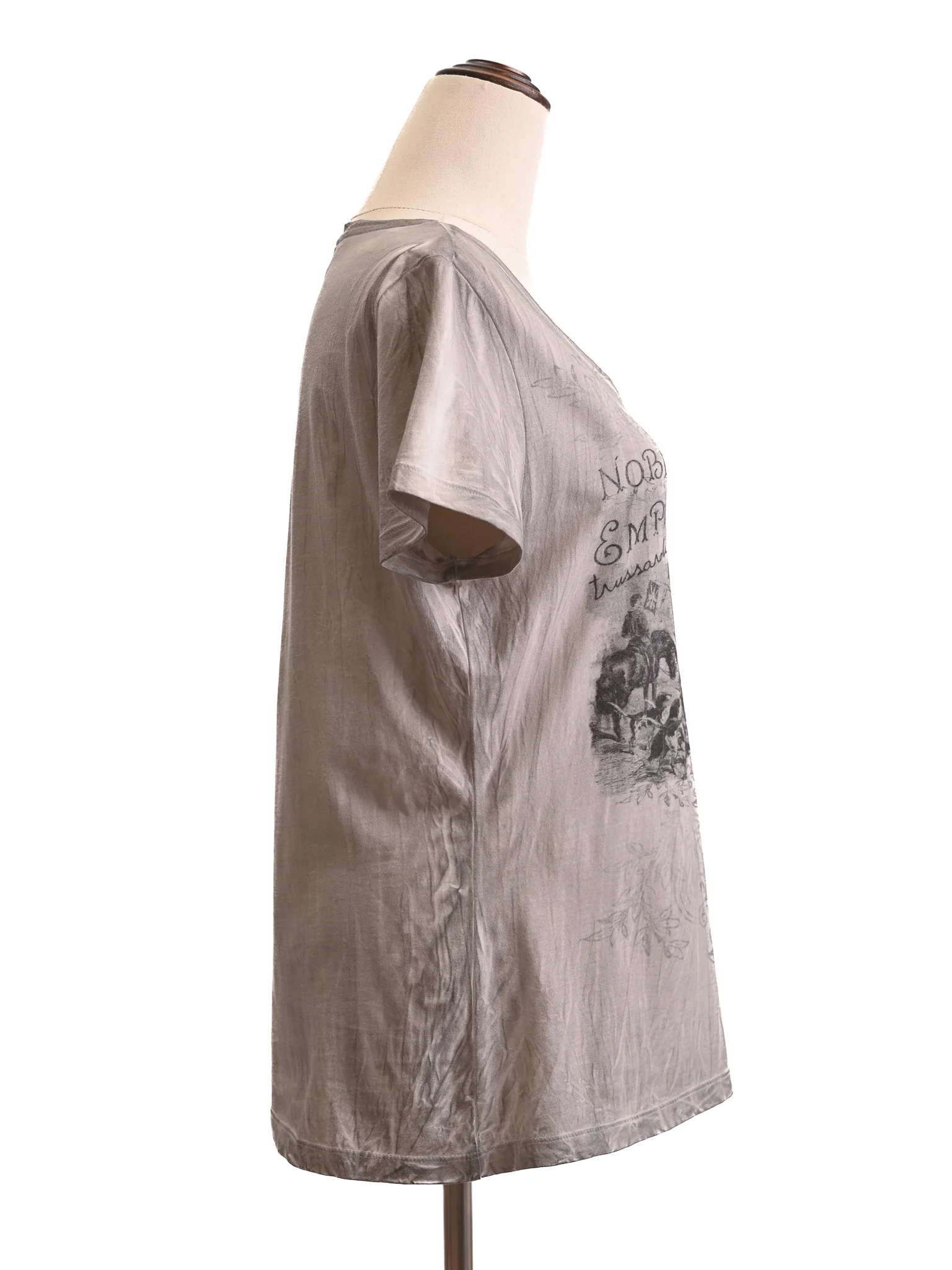 Trussardi Gray Cotton T-Shirt — 3