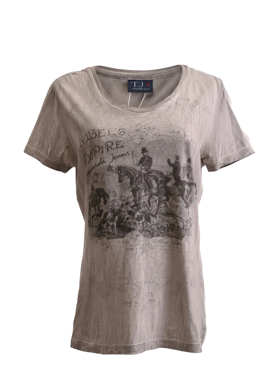 Trussardi Gray Cotton T-Shirt — 1