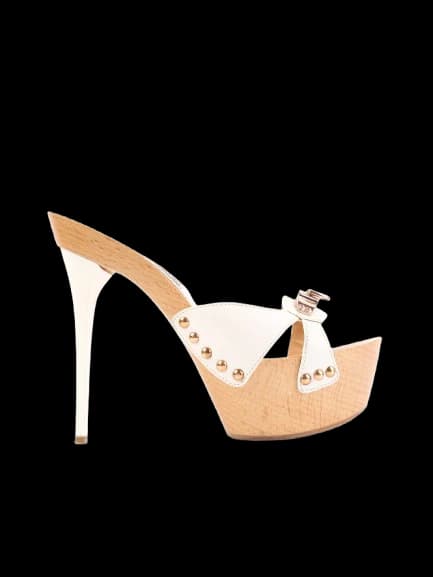 Gianmarco Lorenzi White Leather Pumps