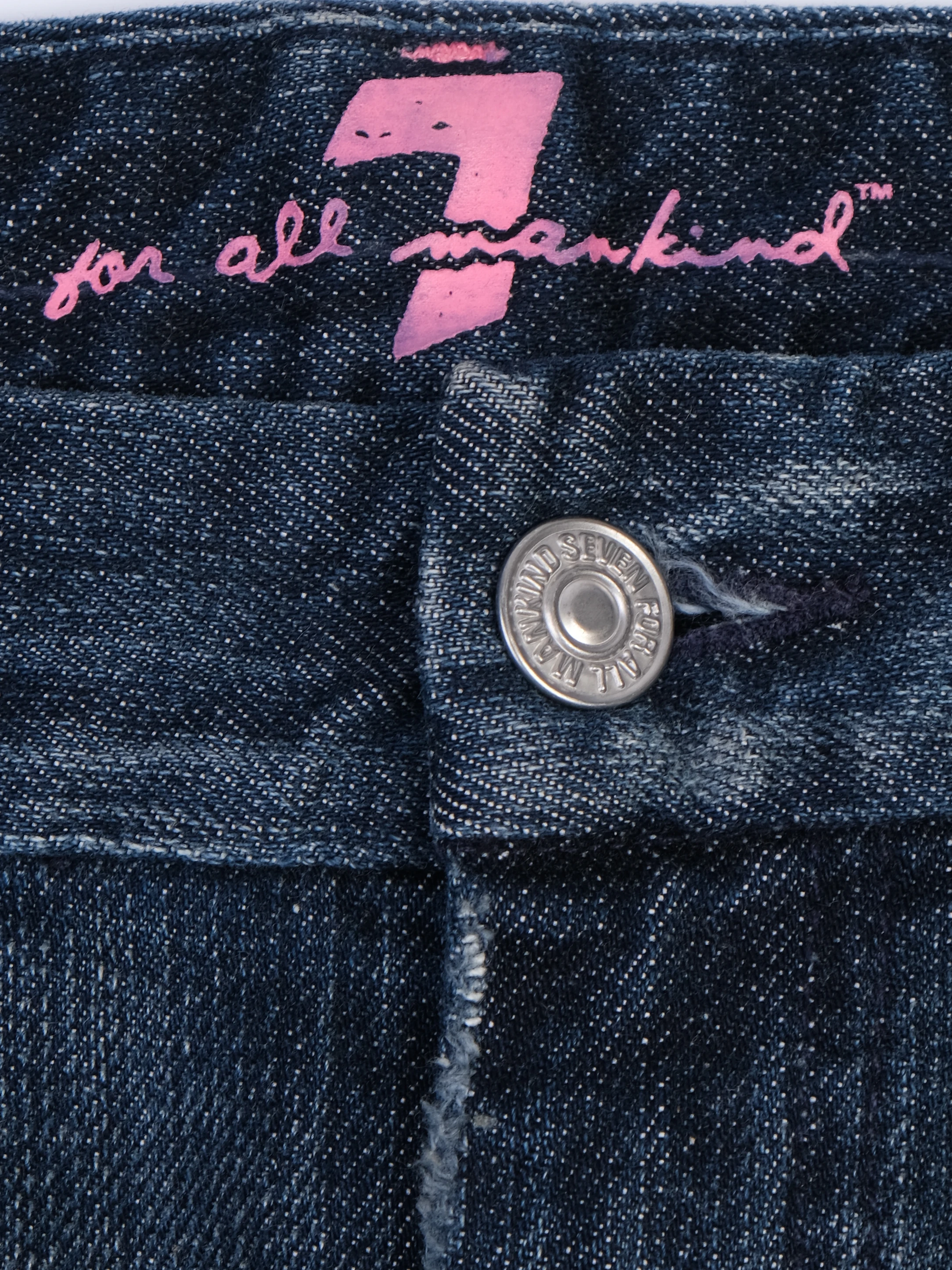 For all 7 mankind Blue Cotton Pencil Skirt — 3