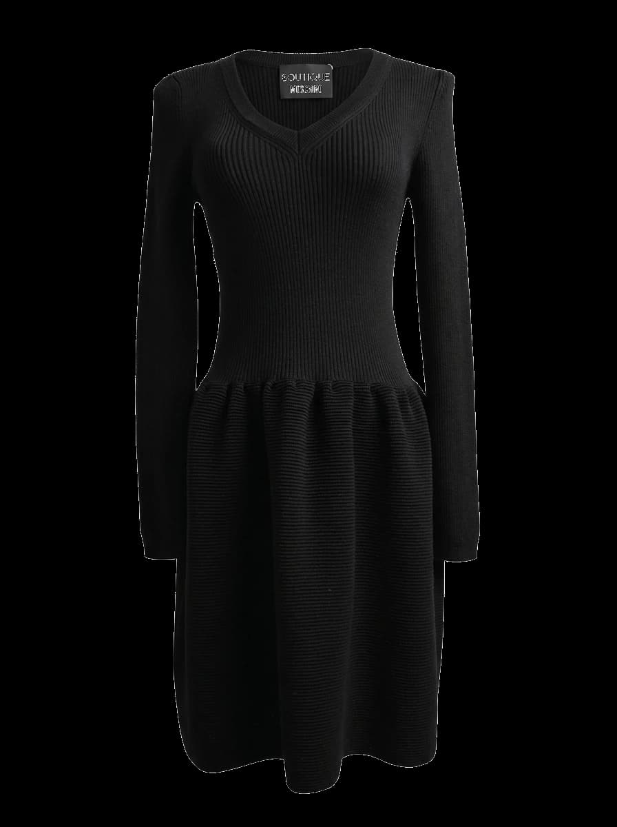 Moschino Black Wool Mini Dress — photo 1