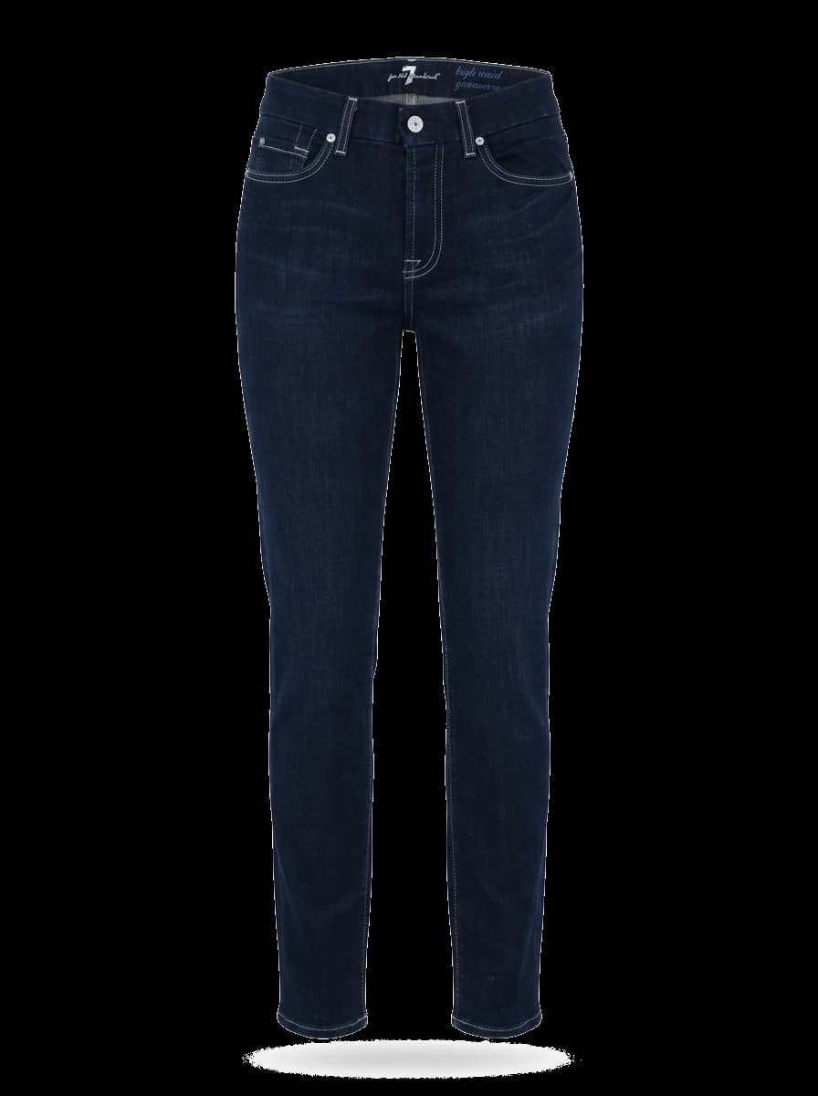 For all 7 mankind Blue Cotton Mom Jeans — photo 1