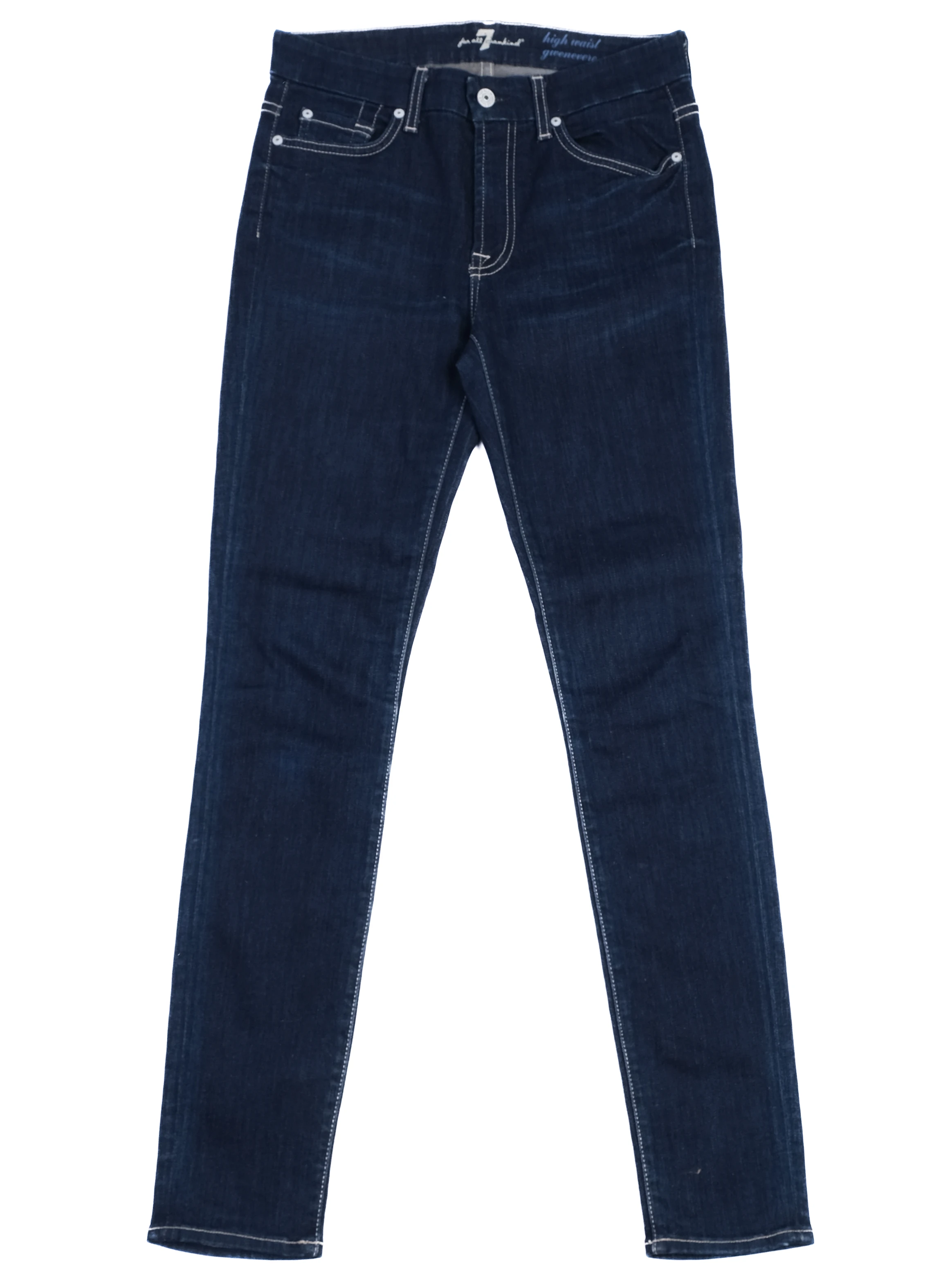 For all 7 mankind Blue Cotton Mom Jeans — 3