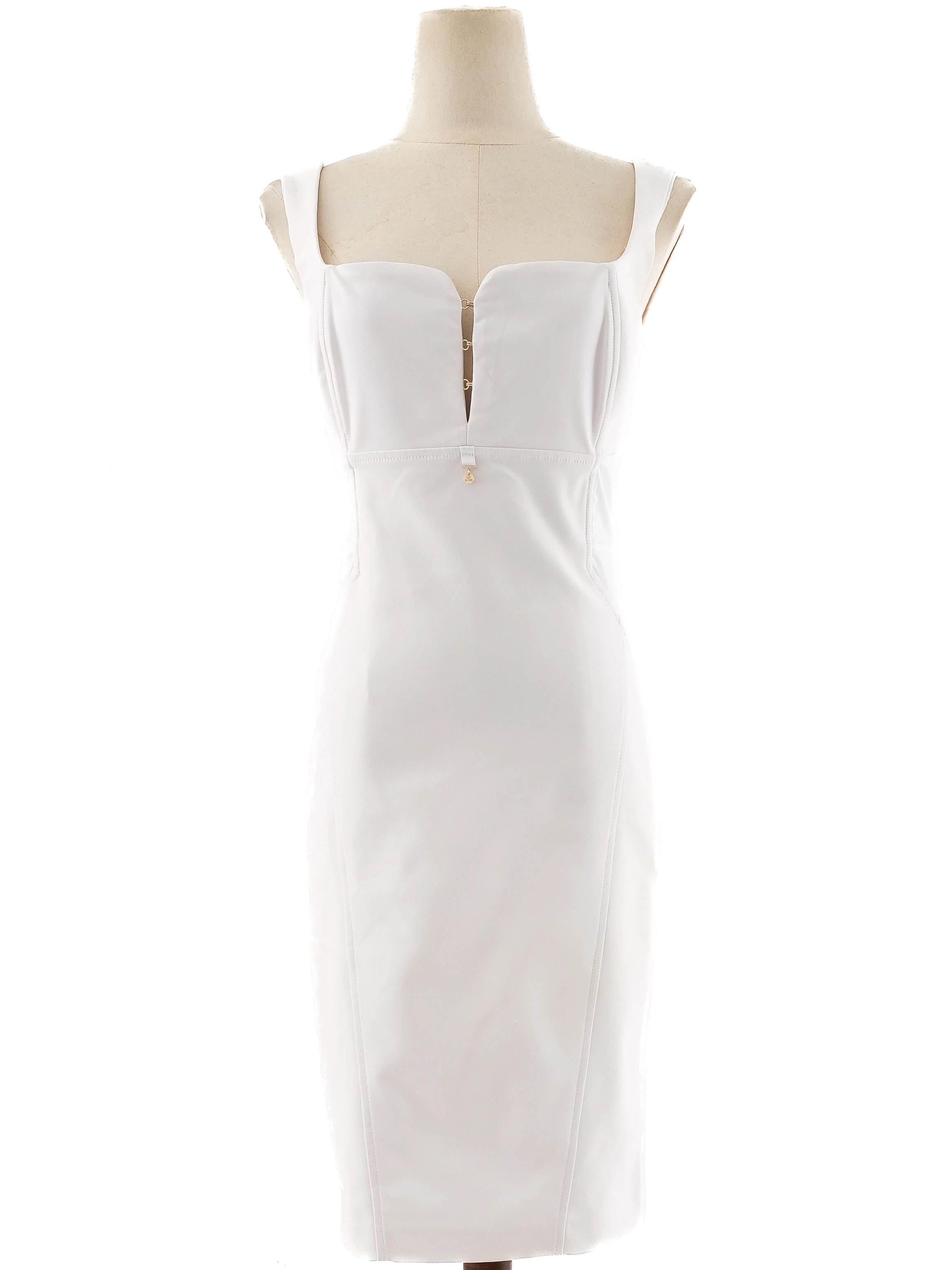 Elisabetta Franchi White Cotton Cocktail Dress — 3