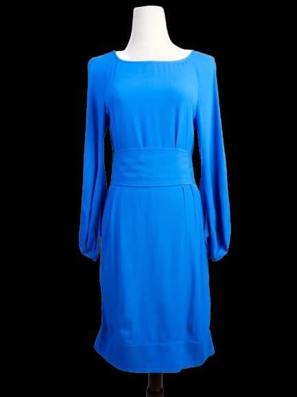 Diane von Furstenberg Blue Viscose Long Sleeve Dress