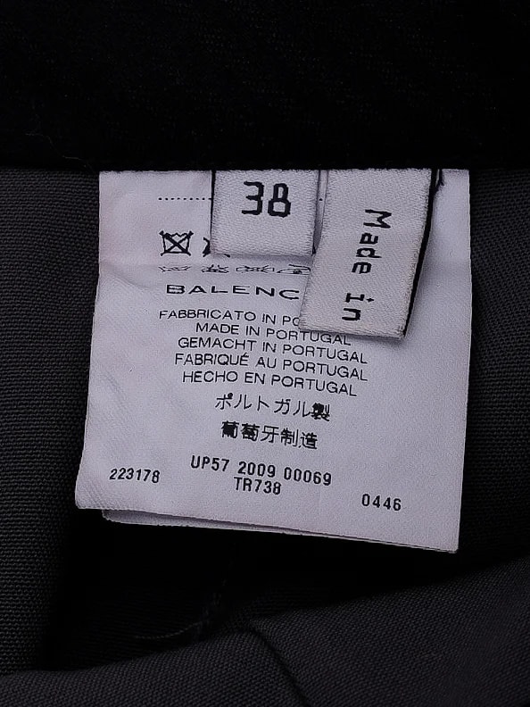 Balenciaga Gray Cotton Tailored Trousers — 2