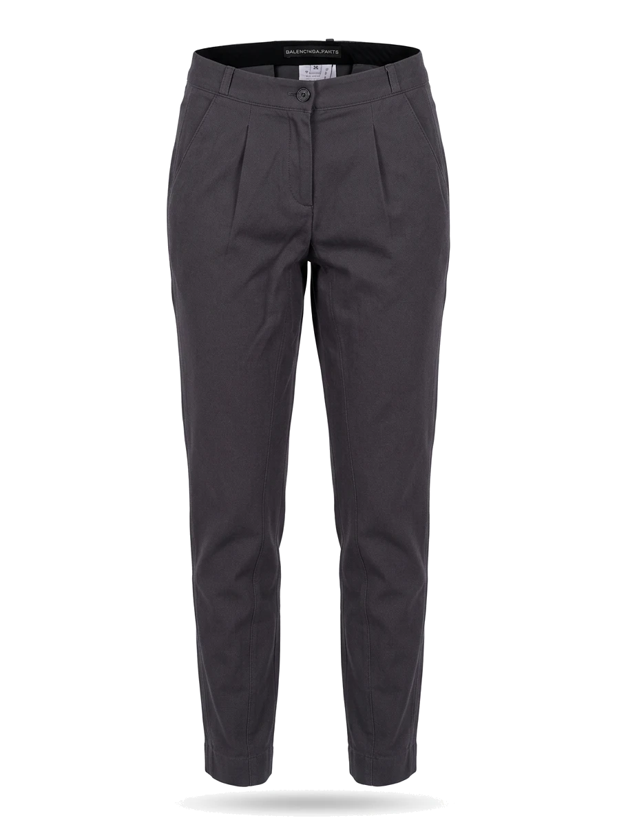 Balenciaga Gray Cotton Tailored Trousers — 1