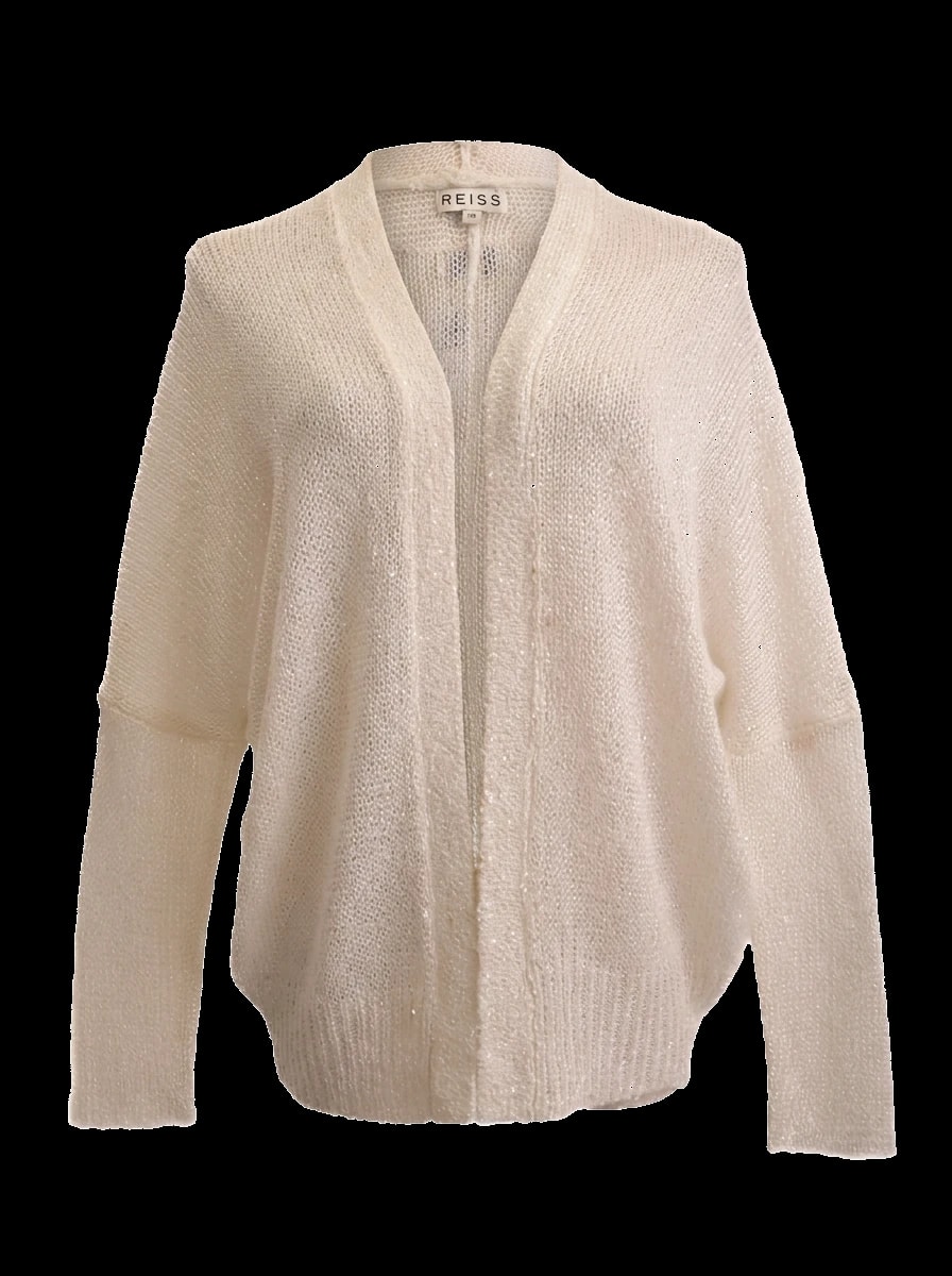 Reiss White Cotton Cardigan — 1