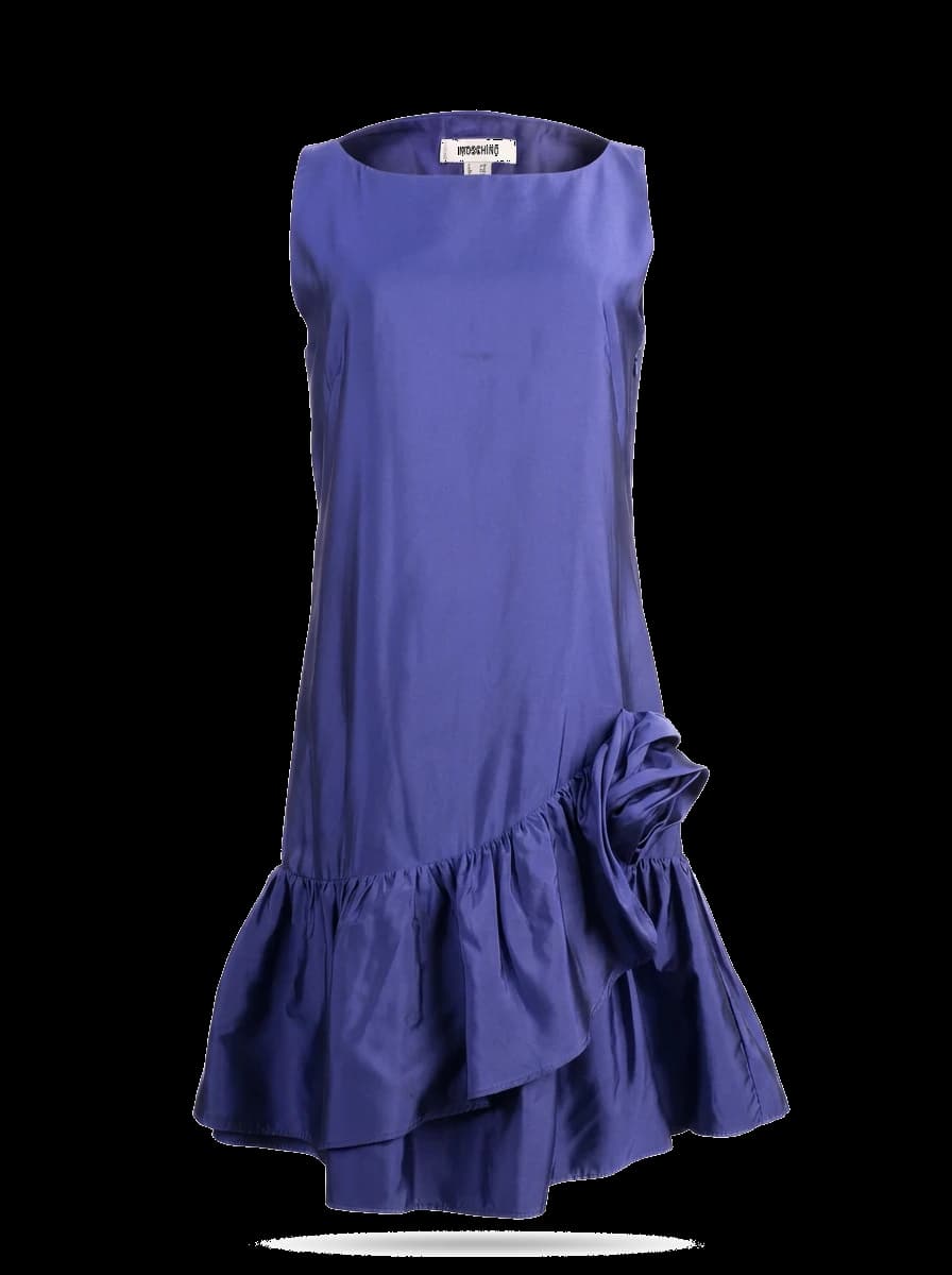 Moschino Purple Silk Sleeveless Dress