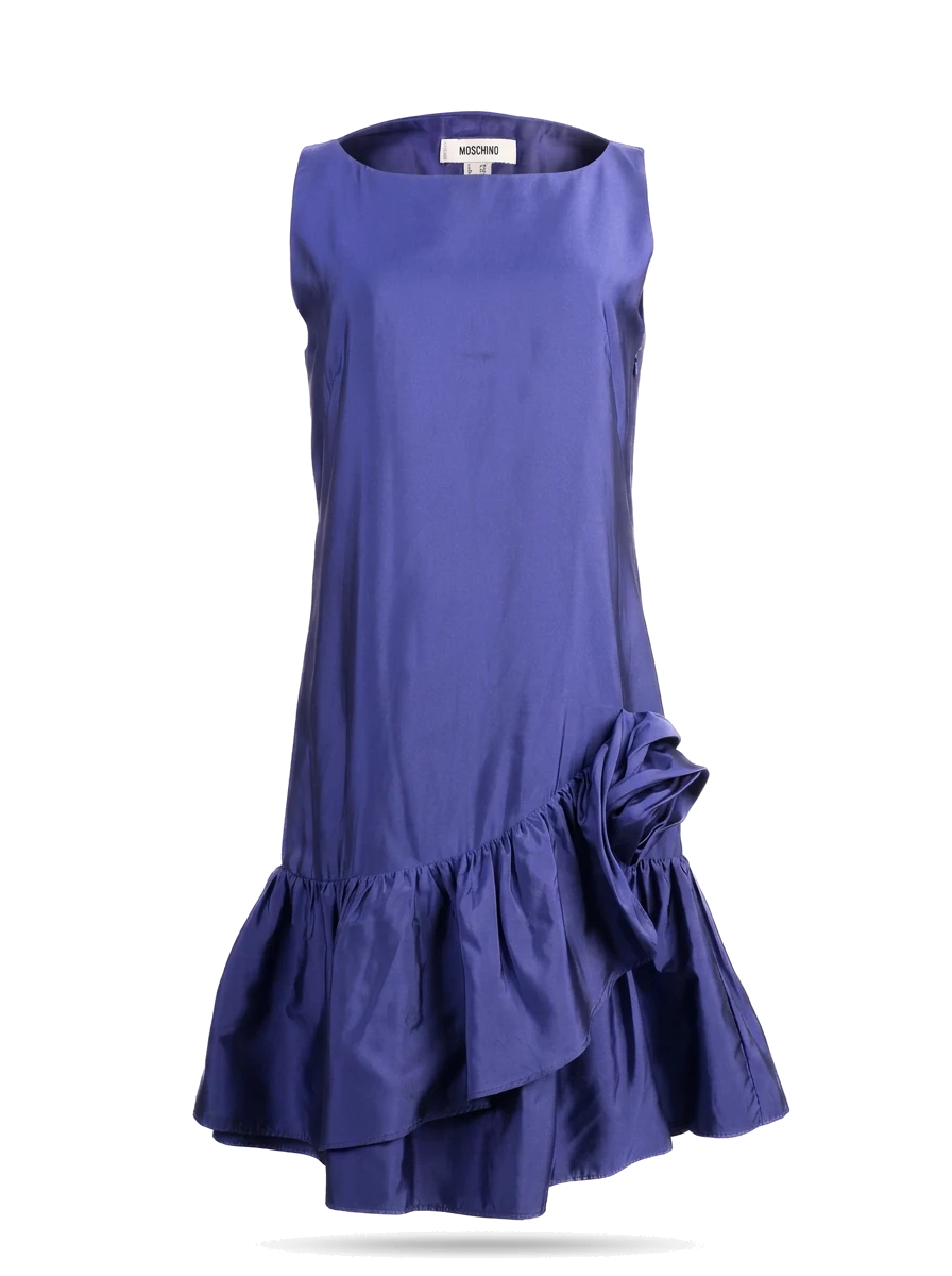 Moschino Purple Silk Sleeveless Dress — 1