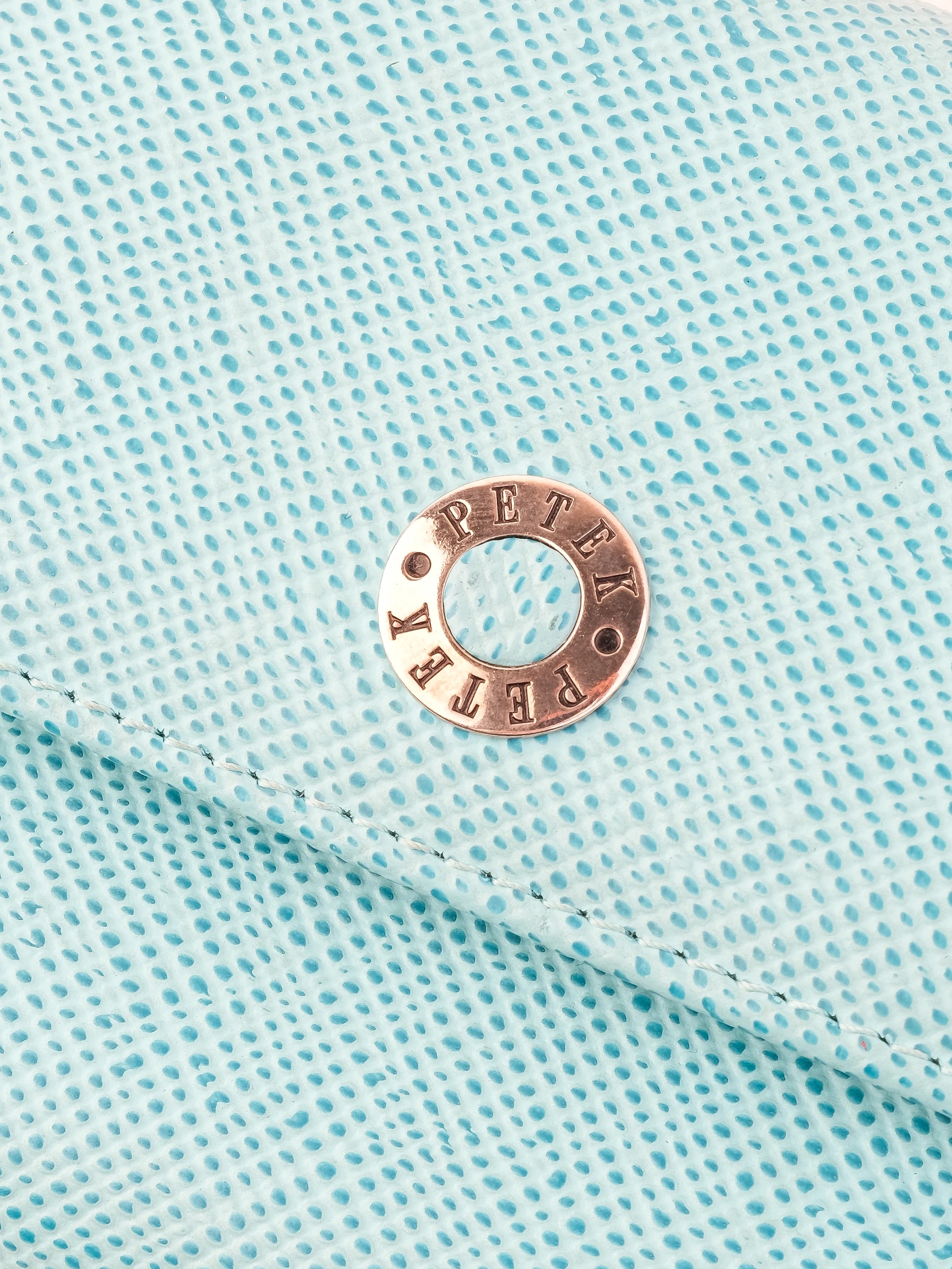 Designer Blue Leather Clutch — 3