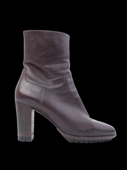 Sergio Rossi Orange Leather Boots — 1