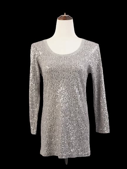 DKNY Gray Polyester Top