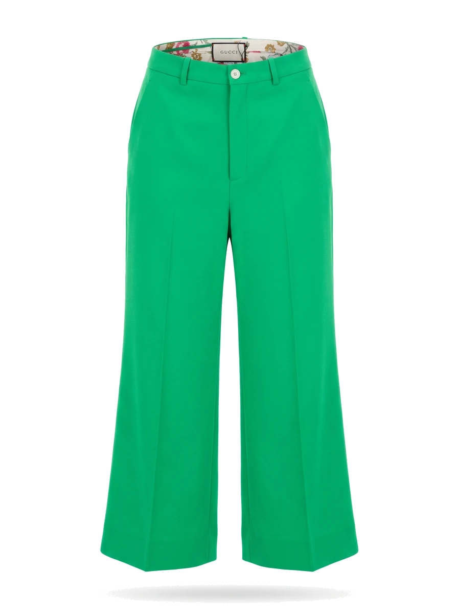 Gucci Green Viscose Trousers — photo 1