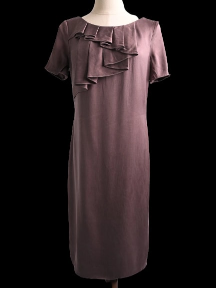 Escada Orange Silk Midi Dress — 1