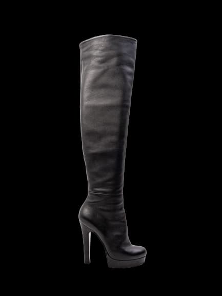 Gianmarco Lorenzi Black Leather Boots
