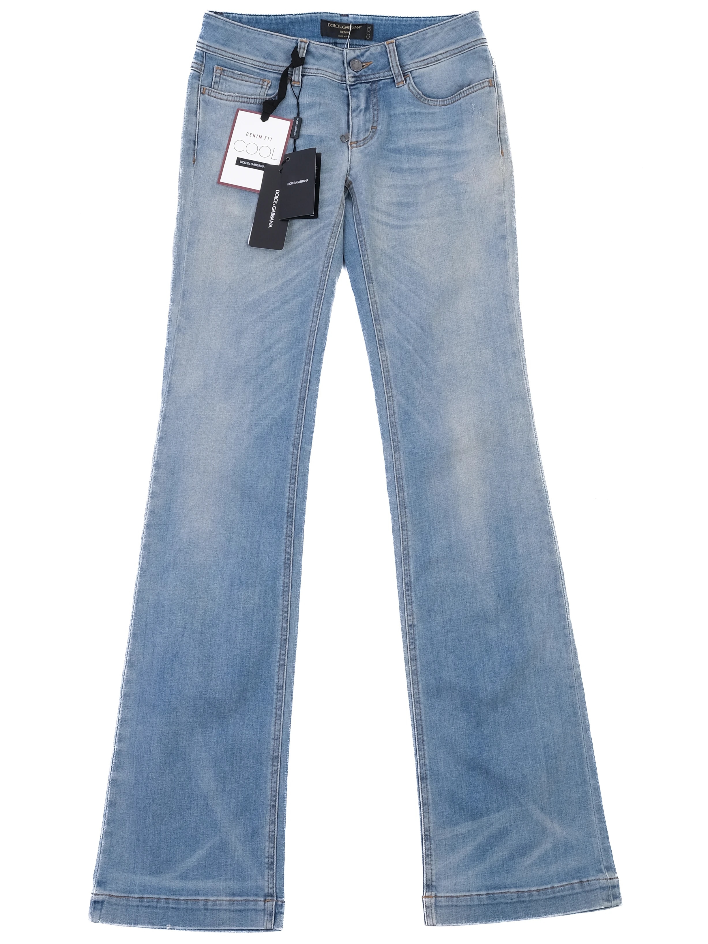 Dolce Gabbana Blue Cotton Straight Jeans — 2
